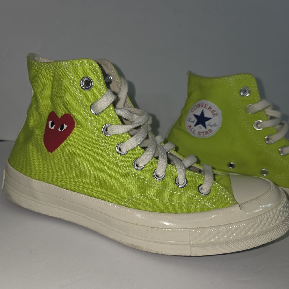 Comme Des Garcons PLAY x Converse Chuck High Top Sneakers Men Size 7 Yellow